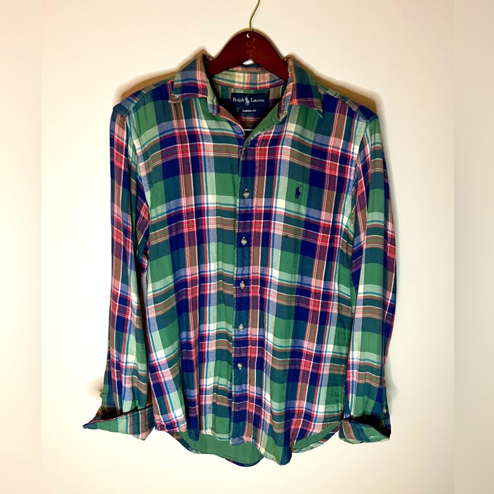 Ralph Lauren Mens plaid button down Size:Small